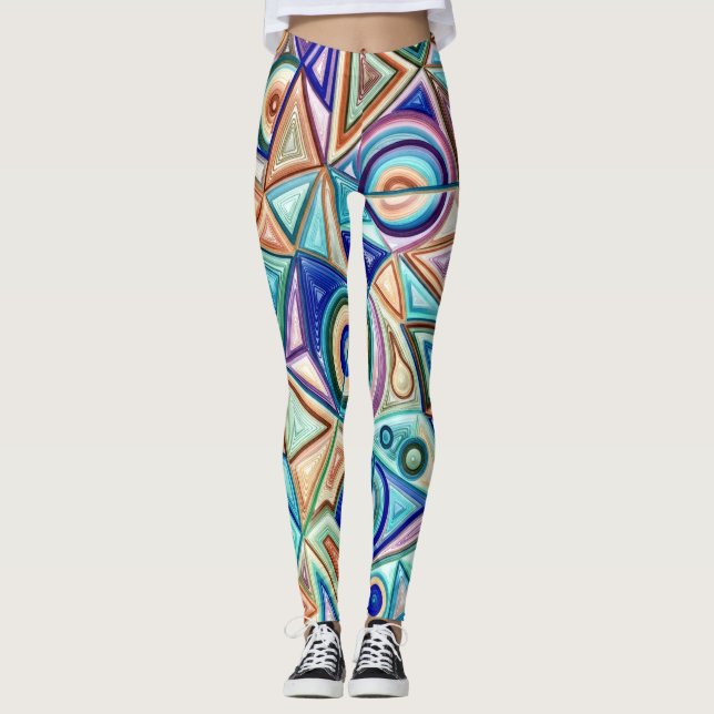 Leggings Colorido abstracto y elegante "Ratti_Creative_Arts (Anverso)