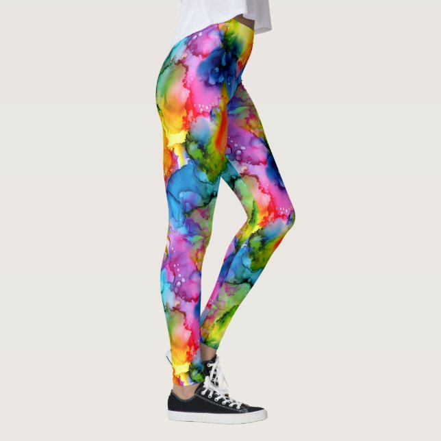 Leggings Colorido Arcoiris Abstract Tie Dye (Derecha)