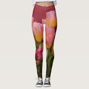 Leggings Colorido Bouquet de Tulipanes
