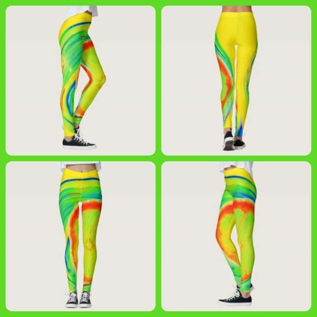 Leggings Colorido brillante de cítricos psicodélicos (Subido por el creador)