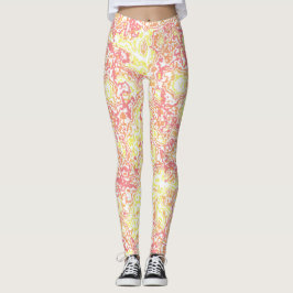 Leggings Colorido Brillante Retro Mod Boho Hippie Funky Már