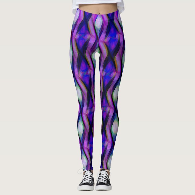 Leggings Colorido color morado rosado verde artesanal (Anverso)
