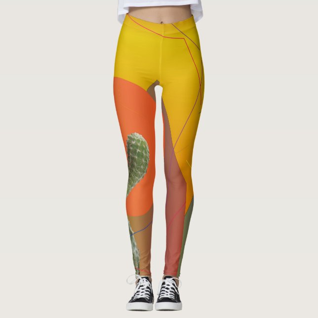 Leggings Colorido estado de ánimo de verano personalizados  (Anverso)