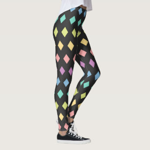 Leggings Colorido geométrico negro pastel