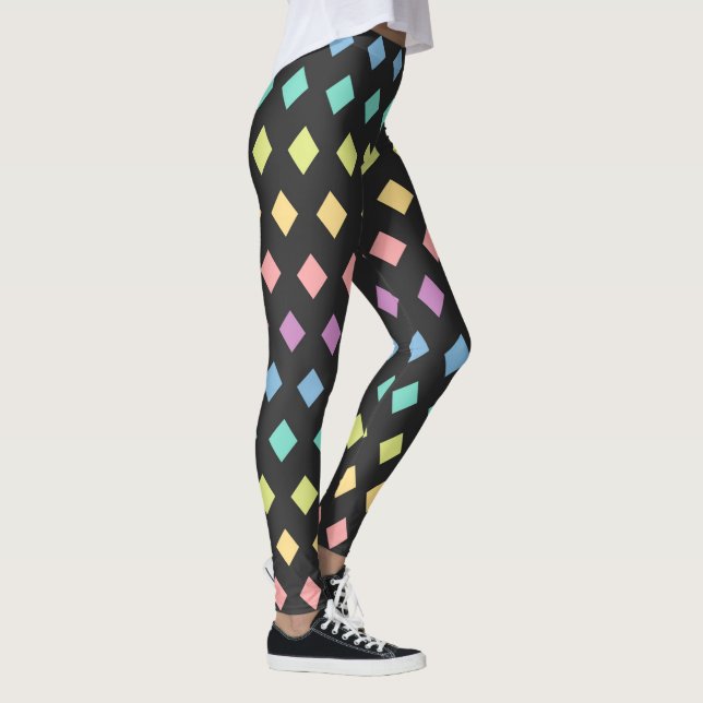 Leggings Colorido geométrico negro pastel (Derecha)