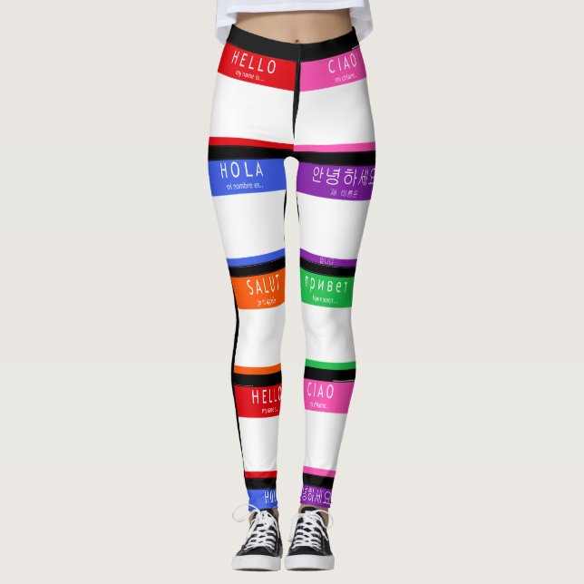 Leggings Colorido Hola Mi Nombre Es (Anverso)