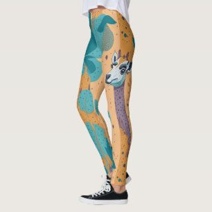 Leggings Colorido Jirafa Salvaje Safari Chic Juguetón 