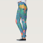 Leggings Colorido libro maximalista resumido formas en verd<br><div class="desc">Patrón maximalista salvaje y fuerte de formas abstractas boho de moda en azul,  verde,  amarillo y naranja.</div>