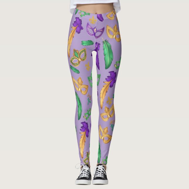 Leggings Colorido Mardi Gras con estampado (Anverso)