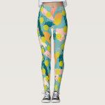 Leggings Colorido Modelo Resumen Moderno Patrón De Pickleba<br><div class="desc">Sube tu juego con estas divertidas leggings de pickleball con bolas de pickleball amarillas colocadas sobre un fondo de salpicaduras abstractas de color y puntos. Ideal para el juego diario de recetas,  el torneo o simplemente para correr por la ciudad.</div>
