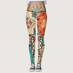 Leggings Colorido mosaico islámico: mosaico vintage.