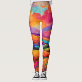 Leggings Colorido paisaje montañoso de Sunset