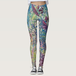 Leggings Colorido patrón artístico funky pintura texturizad