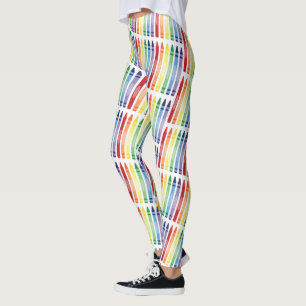 Leggings Colorido patrón de cirayones arcoiris