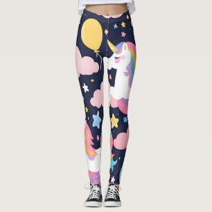 Leggings Colorido patrón de globo de arco iris de Unicornio