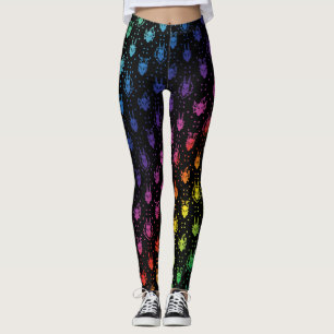 Leggings Colorido patrón de la inclinación de la fantasía a