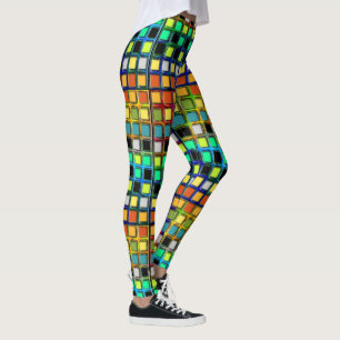 Leggings Colorido Rejilla-Tejado por Shirley Taylor