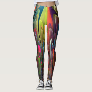 Leggings Colorido Resumen de Leggencias Fractales