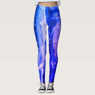 Leggings Colorido Resumen Luminoso Marina Blanca Azul