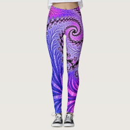 Leggings Colorido vibrante Jewel Tone Funky Spiral Fractal