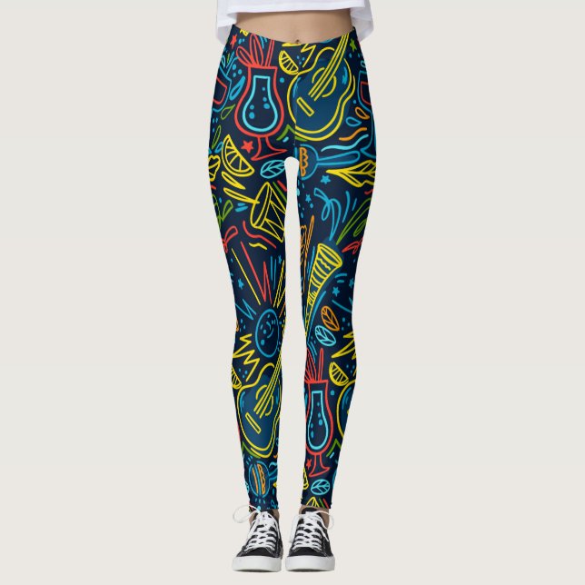 Leggings Coloridos instrumentos musicales (Anverso)