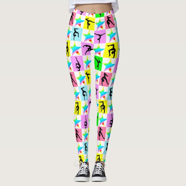 LEGGINGS COLORIDOS JUREGOS DE GIMNASIA SUPER STAR (Anverso)