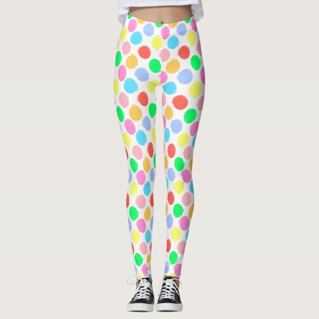 Leggings Coloridos puntos de polka (Anverso)