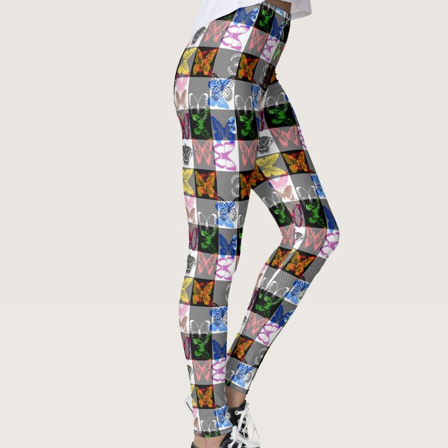 Leggings Colourful Butterfly Plaid Tartan Check Design  (Subido por el creador)