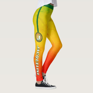 Leggings COMBO Grunge y VERDE con Nombre DUAL DOS TONOS