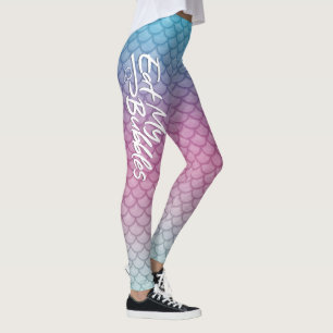 Leggings "Come My Bubbles" Escalas Verde azuladas/rosadas/e