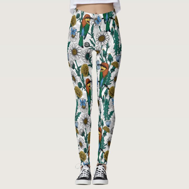 Leggings Comedores de abejas, mariposas azules y maricas en (Anverso)