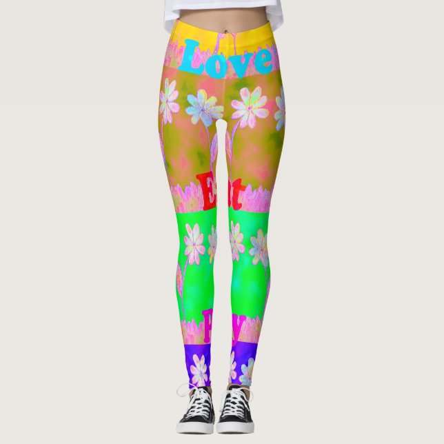 Leggings Comer Love Play Clothing floral por toda la impres (Anverso)