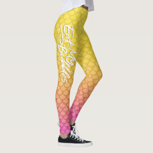 Leggings "Comer mis burbujas" Escalas amarillas/rosas Vida 
