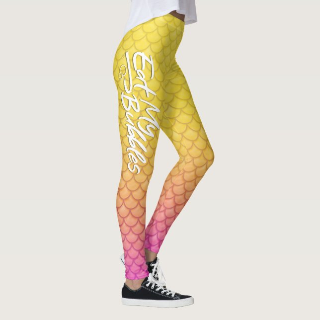 Leggings "Comer mis burbujas" Escalas amarillas/rosas Vida  (Derecha)