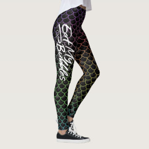 Leggings "Comer mis burbujas" Escalas negro/arcoiris Vida d