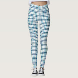 Leggings Comfy Pajama Trazado en blanco y azul