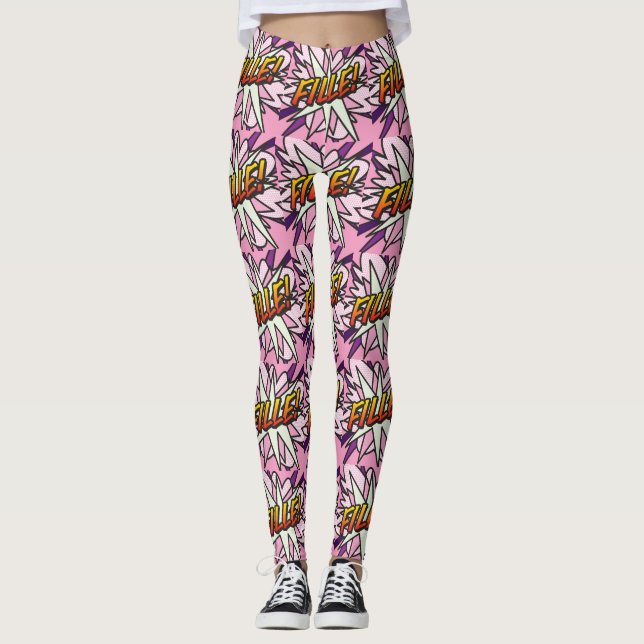 Leggings Cómic Book Pop Art FILLE (Anverso)