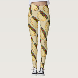 Leggings Comida de sándwich de pita rellena de falafel