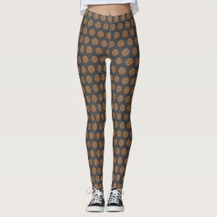 Leggings Comida gris de chocolate caliente y divertida