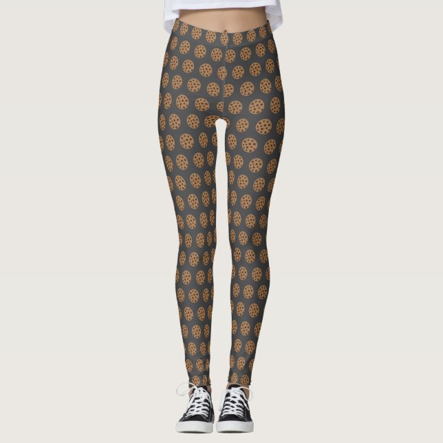 Leggings Comida gris de chocolate caliente y divertida (Anverso)