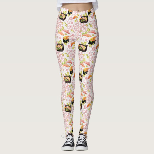 Leggings Comida japonesa: Modelo 2 del sushi (Anverso)