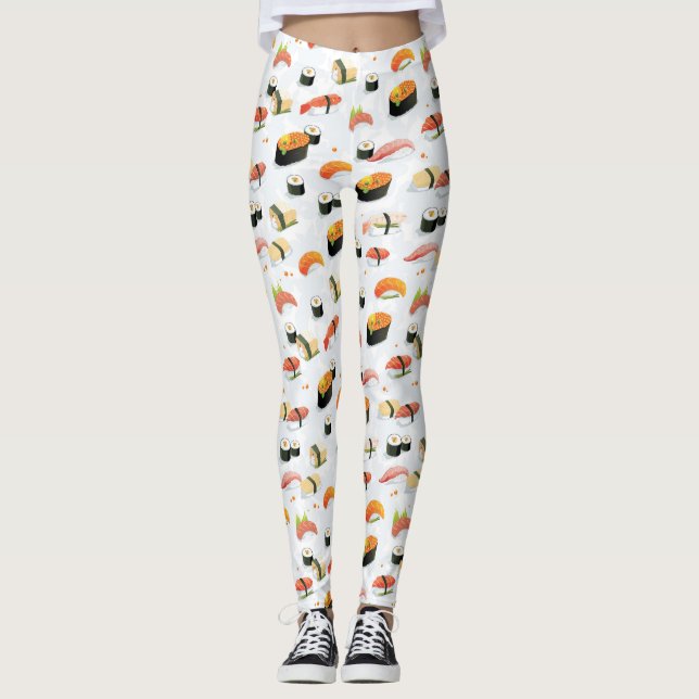Leggings Comida japonesa: Modelo del sushi (Anverso)