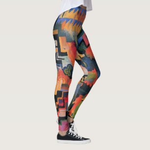 Leggings Composición de colores de August Macke, arte vinta