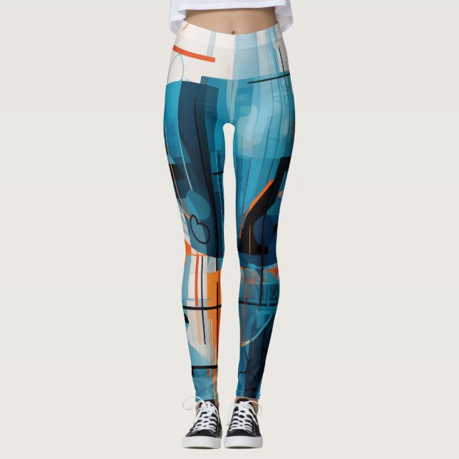 Leggings Composición de formas geométricas abstractas (Anverso)