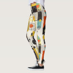 Leggings Composición de formas geométricas coloridas<br><div class="desc">Círculos coloridos,  cuadrados y líneas,  composición artística abstracta moderna.</div>