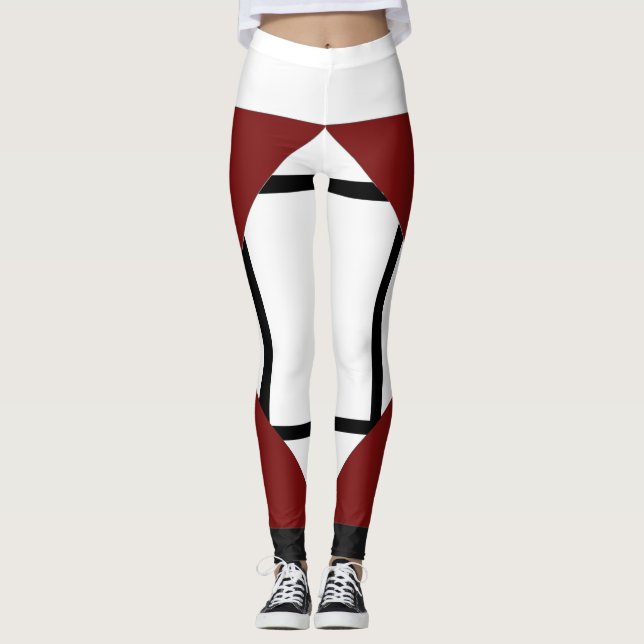 Leggings Composición de las piernas I Lozenges con 4 líneas (Anverso)