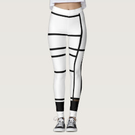 Leggings Composición de piernas I con marrón