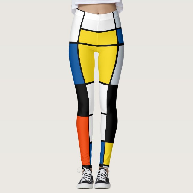 Leggings Composición de Piet Mondrian A - Resumen de arte m (Anverso)