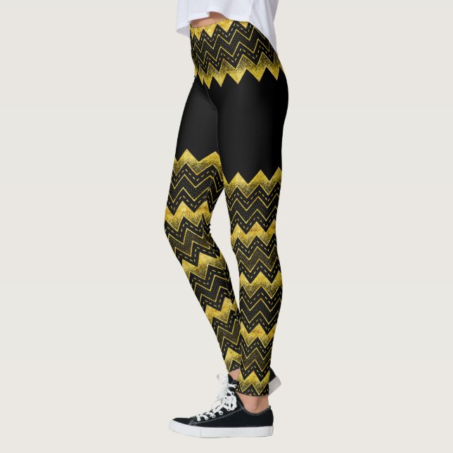 Leggings Composición de Purpurina de imitación de Black & G (Izquierda)
