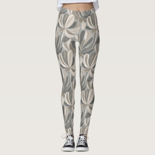 Leggings Composición floral de gouache abstracto